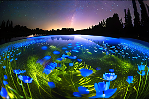 魅力流星雨的夜空奇观