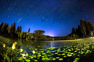 魅力流星雨的夜空奇观