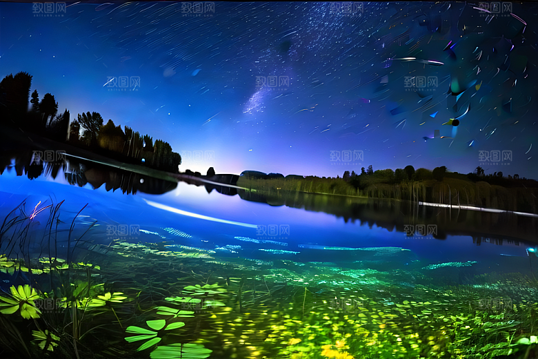 魅力流星雨的夜空奇观