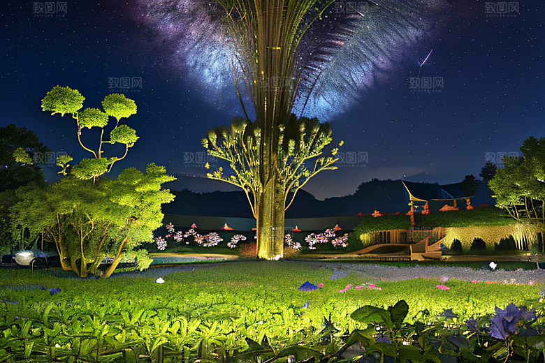 魅力流星雨的夜空奇观