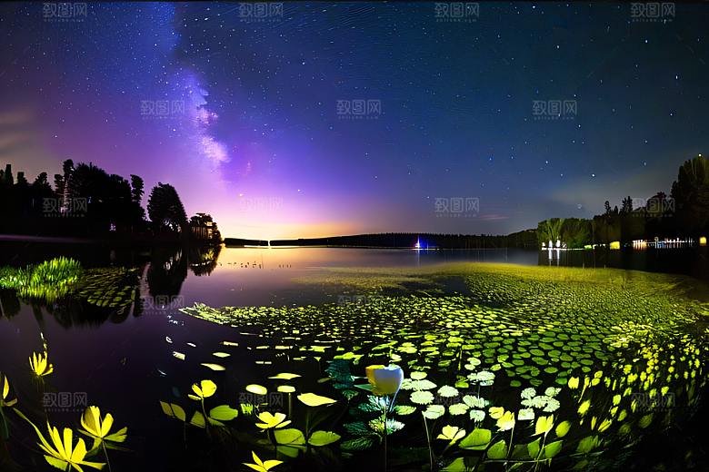 玫瑰花宫中的萤火虫灯