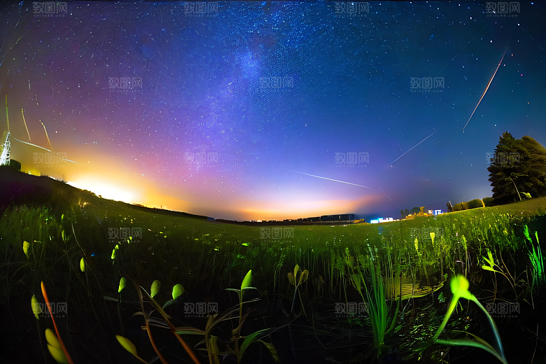 丰盛水生植物的湖畔画卷