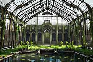 温室内部的绿洲艺术新潮建筑的摄影之美