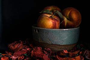 红色油桃桃子摄影素材