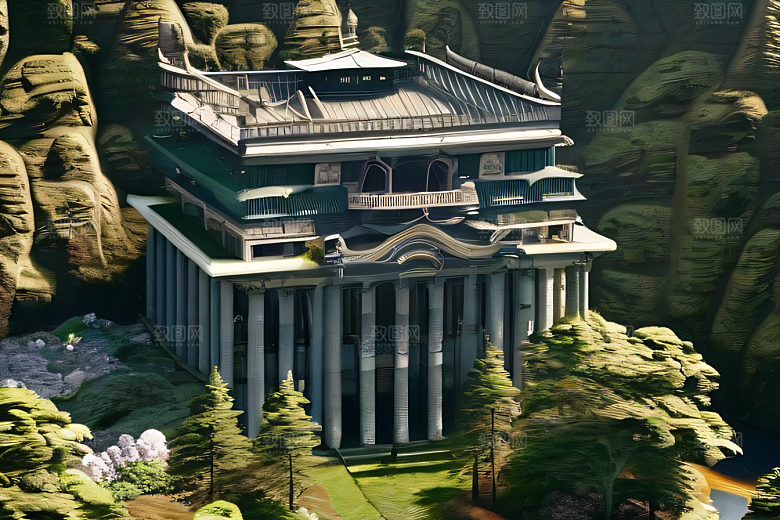 玻璃宫殿充满魔力的装饰与柔和光线