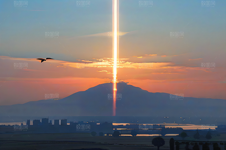 蓝天云海下的飞行者波斯宫殿太阳之触