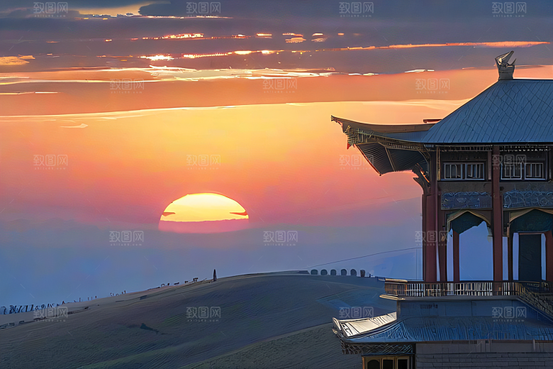 炽热太阳下的飞行者波斯宫殿的蓝天追逐