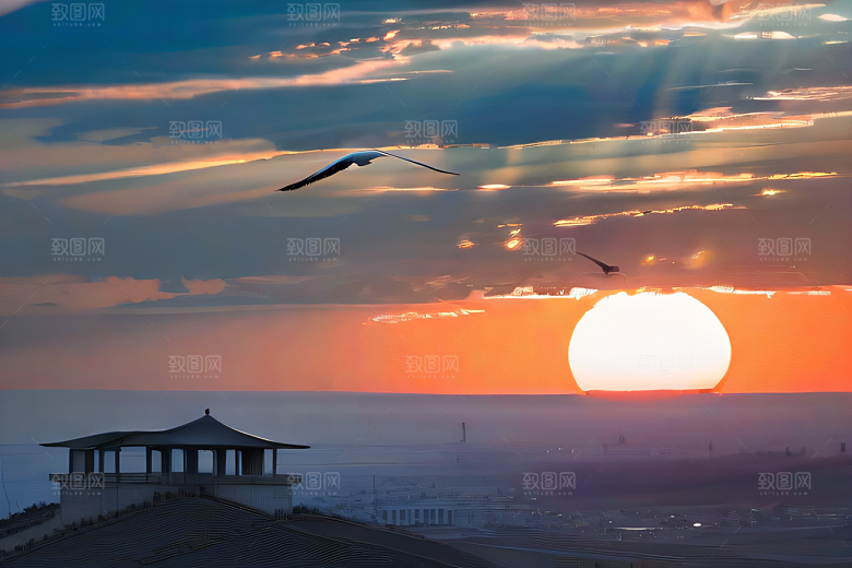 飞向炙热太阳的伊卡洛斯波斯宫殿云海下