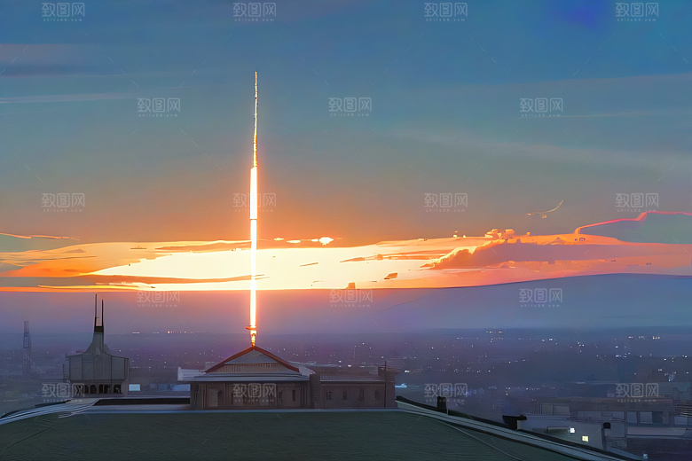 追逐炽阳的飞行者波斯宫殿蓝天风景