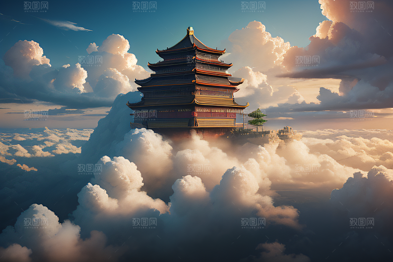 美丽如梦的古云宫夏日海量云海