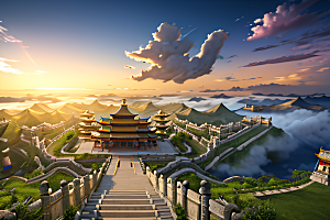 美丽如梦的古云宫夏日海量云海