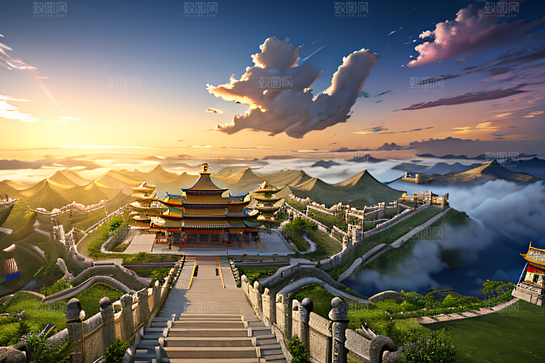美丽如梦的古云宫夏日海量云海