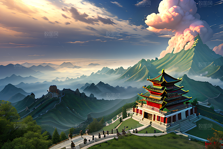美丽如梦的古云宫夏日海量云海