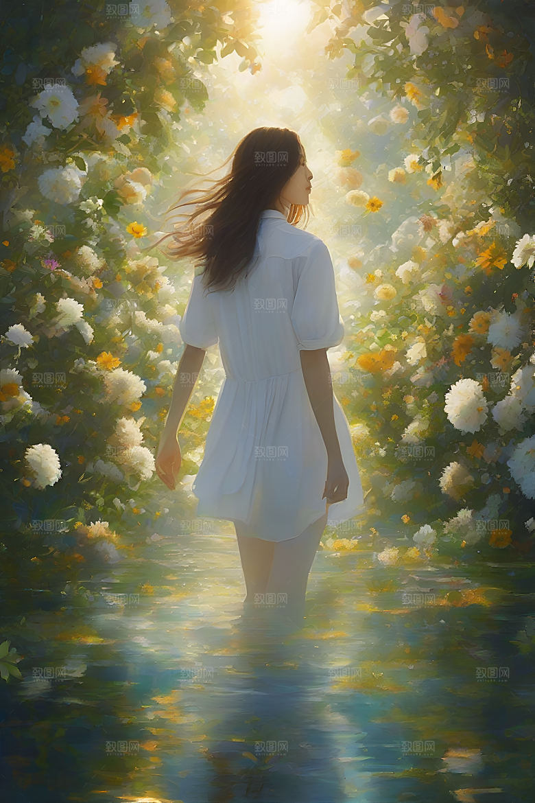 玉米田的插画艺术作品