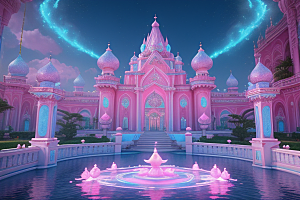 粉色玫瑰奇迹般的美