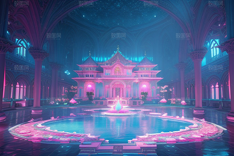 粉色玫瑰奇迹般的美