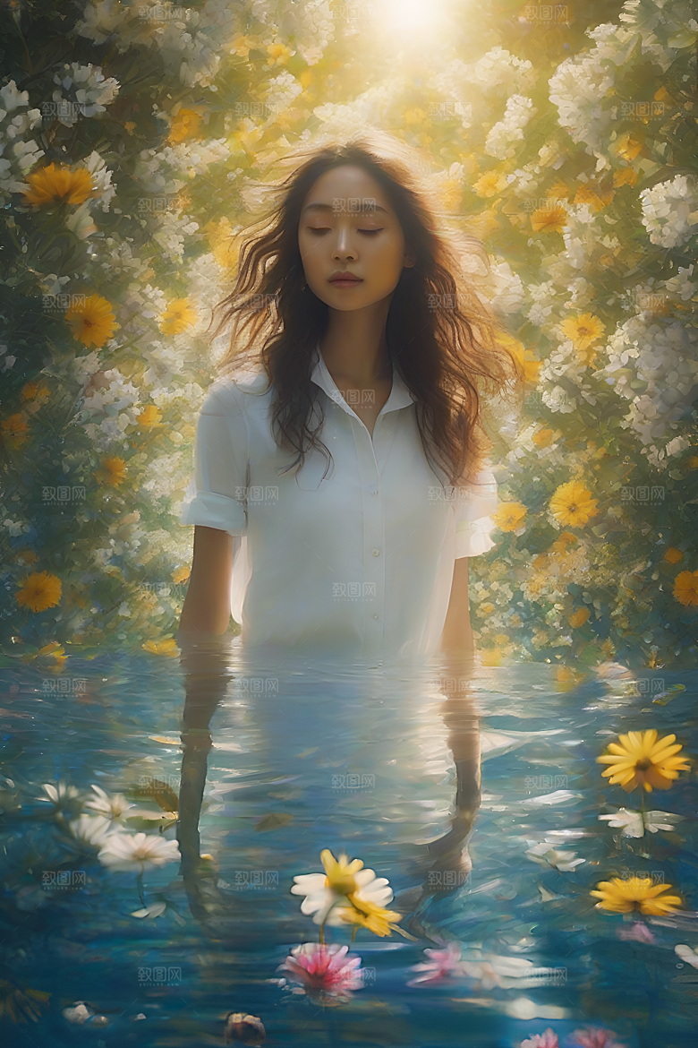 生动插画中的玉米田景观