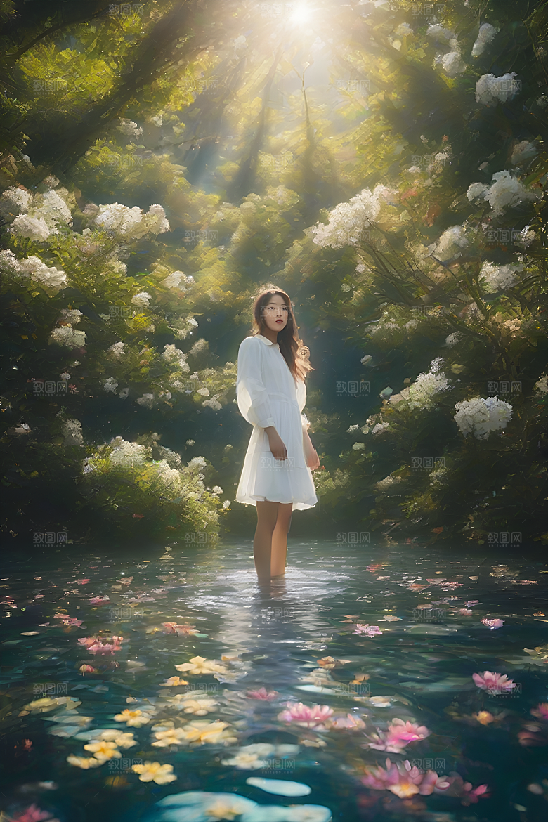 生动插画中的玉米田景观
