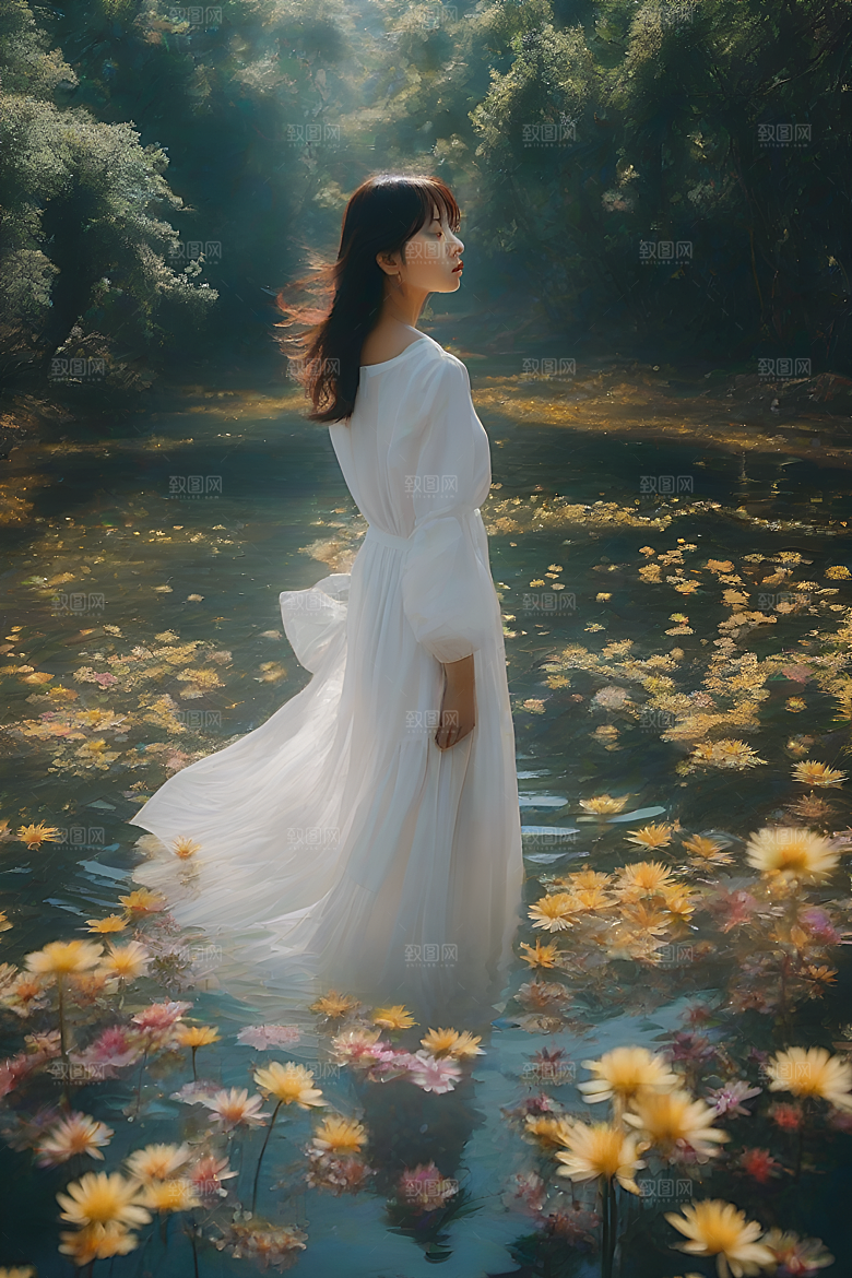 生动插画中的玉米田景观
