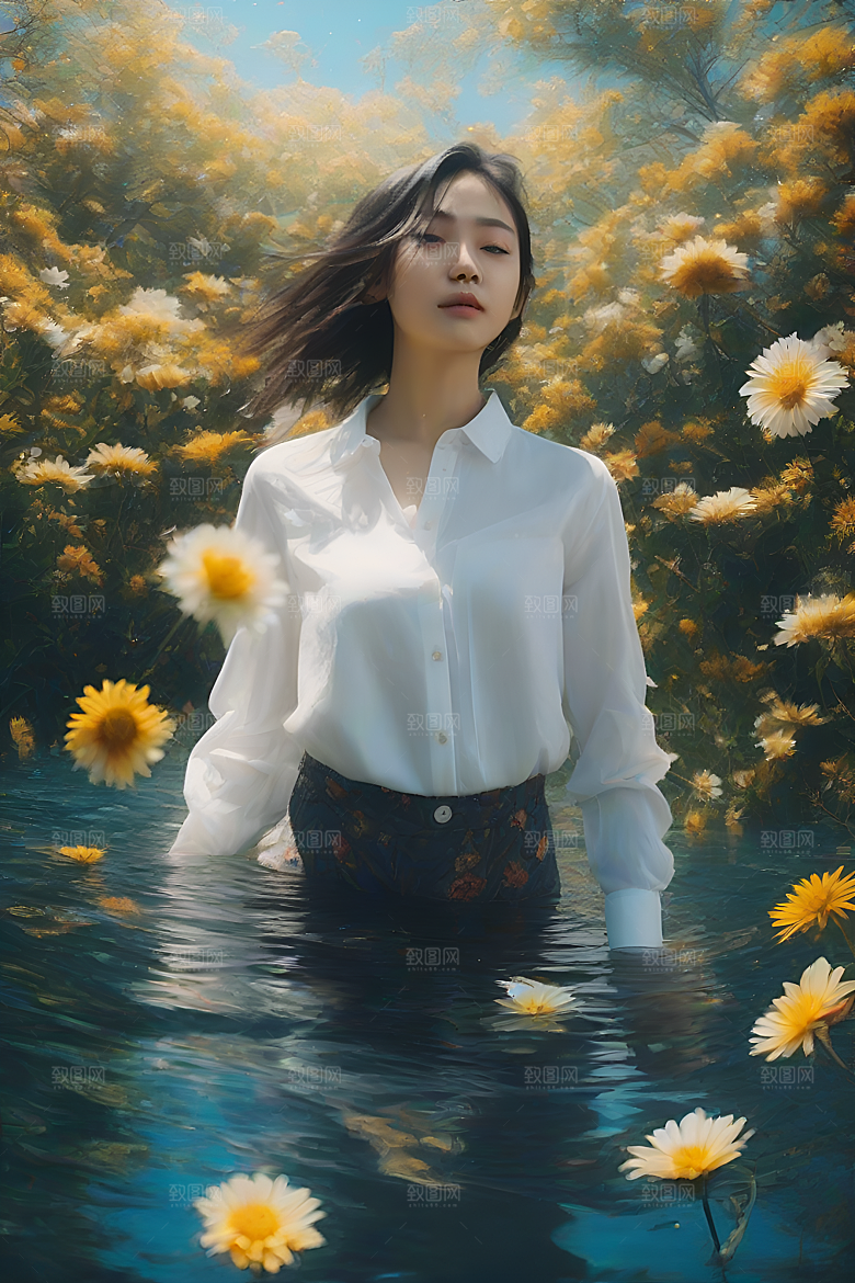 绚丽插画中的玉米田景色