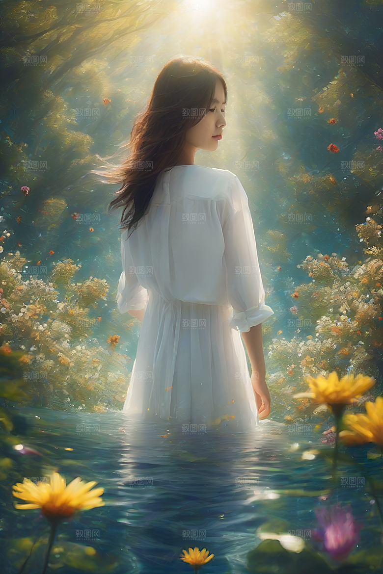 绚丽插画中的玉米田景色