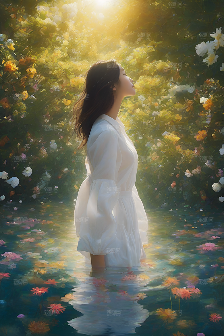 绚丽插画中的玉米田景色