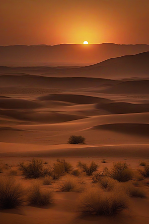 沙漠的韵律在沙丘间舞动的节奏
