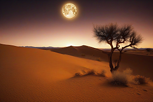 沙漠的韵律在沙丘间舞动的节奏