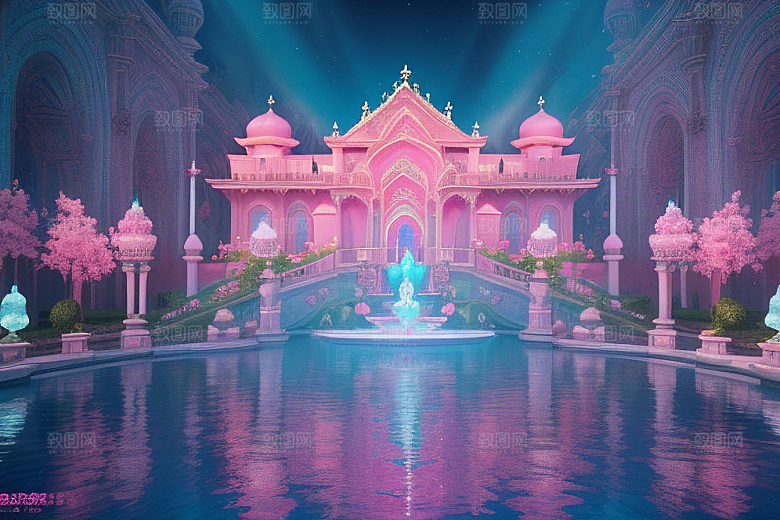 粉色玫瑰梦幻艺术