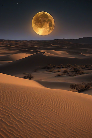 沙漠之美在黄沙中绽放的艳丽