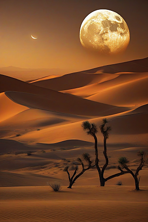 沙漠中的舞蹈与地平线共舞