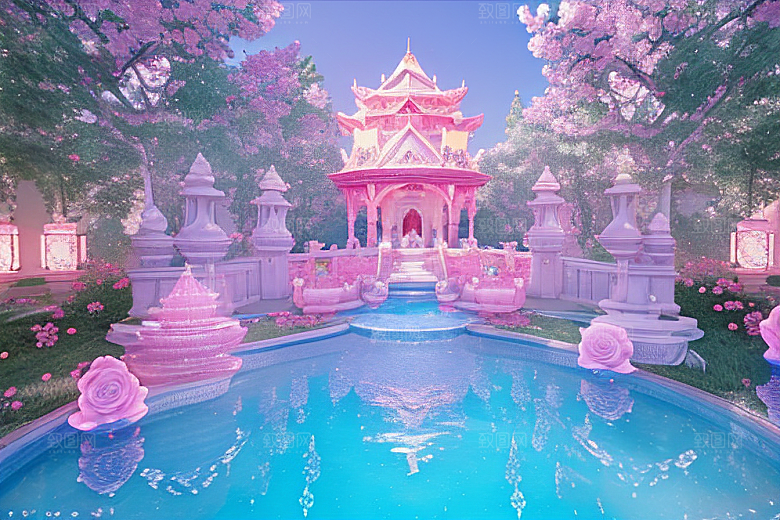 粉色玫瑰梦幻魔法