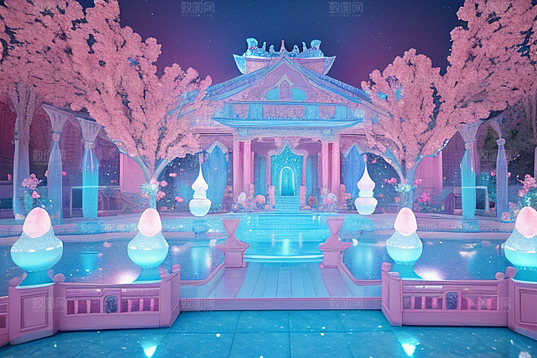 粉色玫瑰梦幻魔法