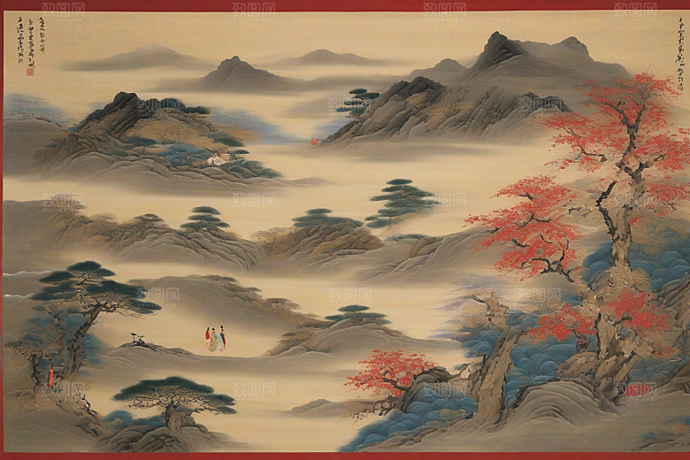 爱恋画卷古代东方风景中的永恒之情