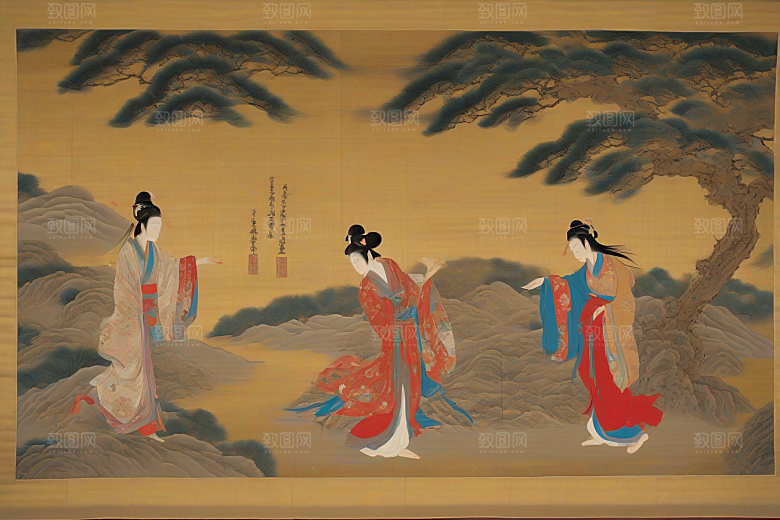 千年情缘古代东方风景中的传世爱恋