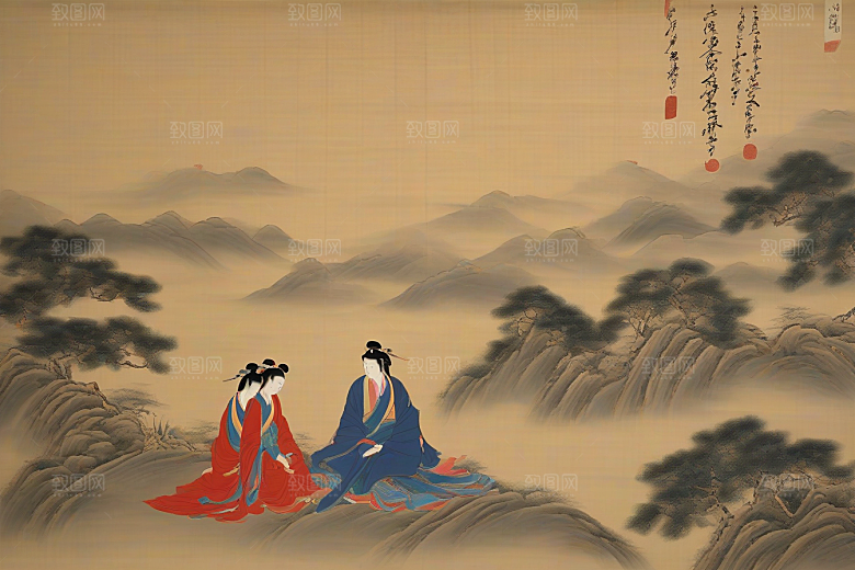 千年情缘古代东方风景中的传世爱恋