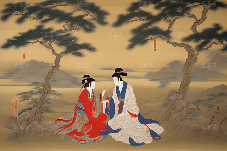 千年情缘古代东方风景中的传世爱恋