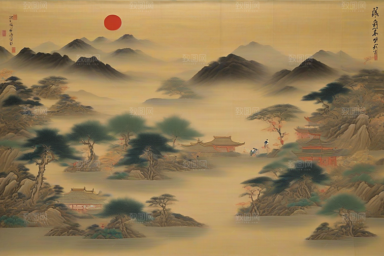 爱之绽放古老东方风景中的感人故事