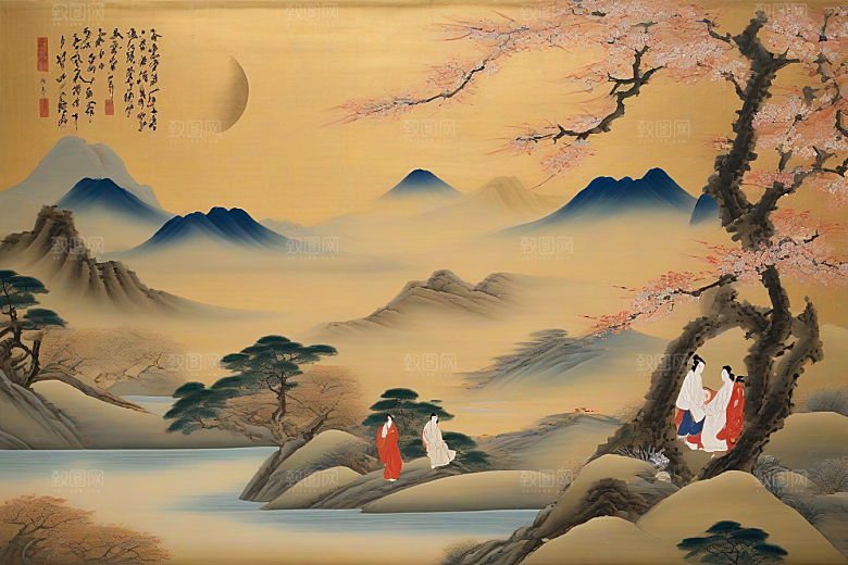 爱之绽放古老东方风景中的感人故事