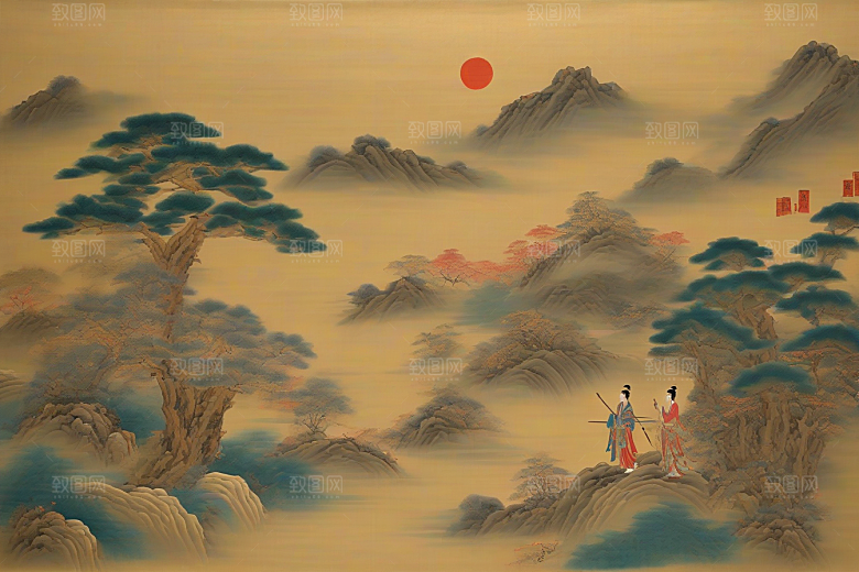画意纷飞古代东方风景中的浪漫传奇