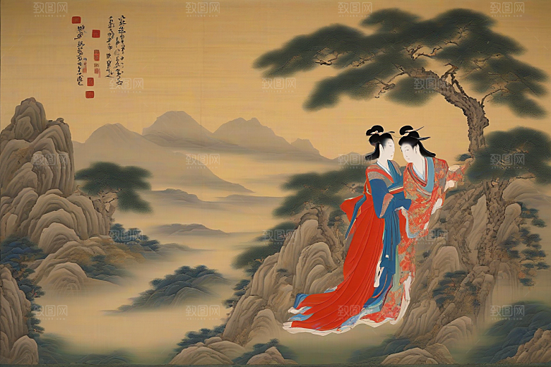 画意纷飞古代东方风景中的浪漫传奇