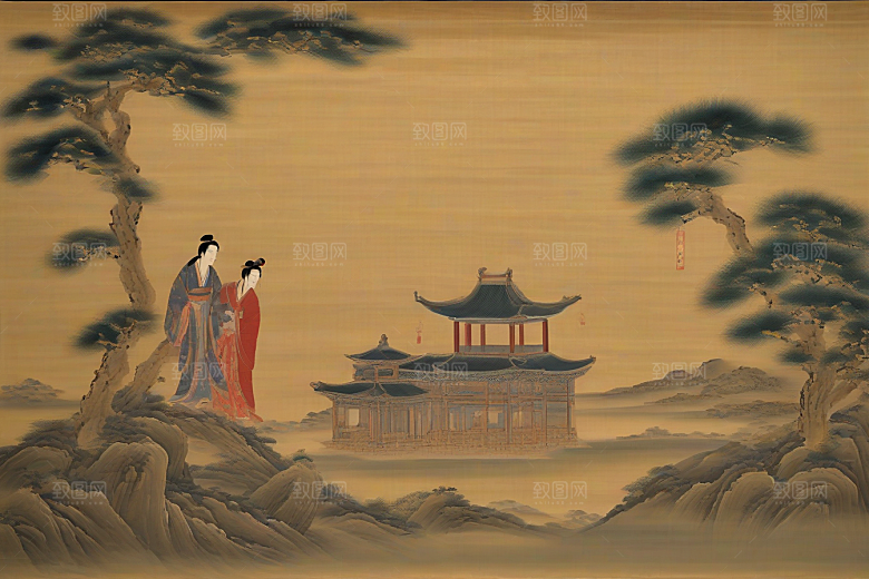 画意纷飞古代东方风景中的浪漫传奇