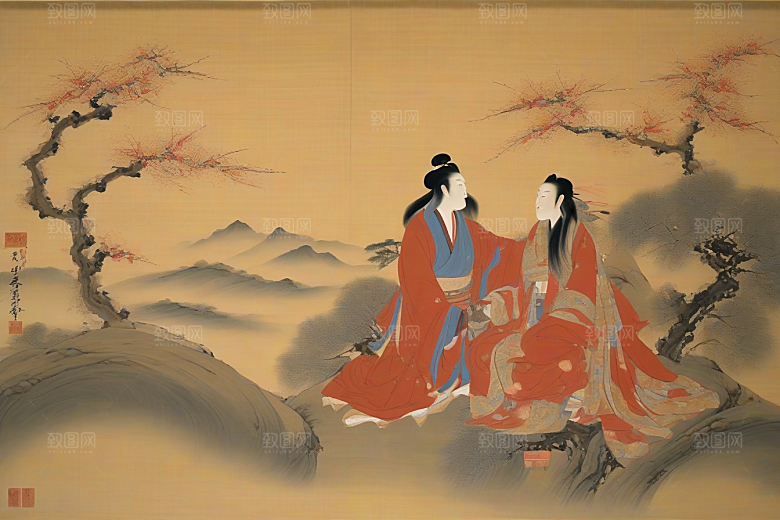画意纷飞古代东方风景中的浪漫传奇