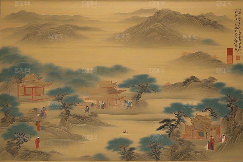 画意纷飞古代东方风景中的浪漫传奇