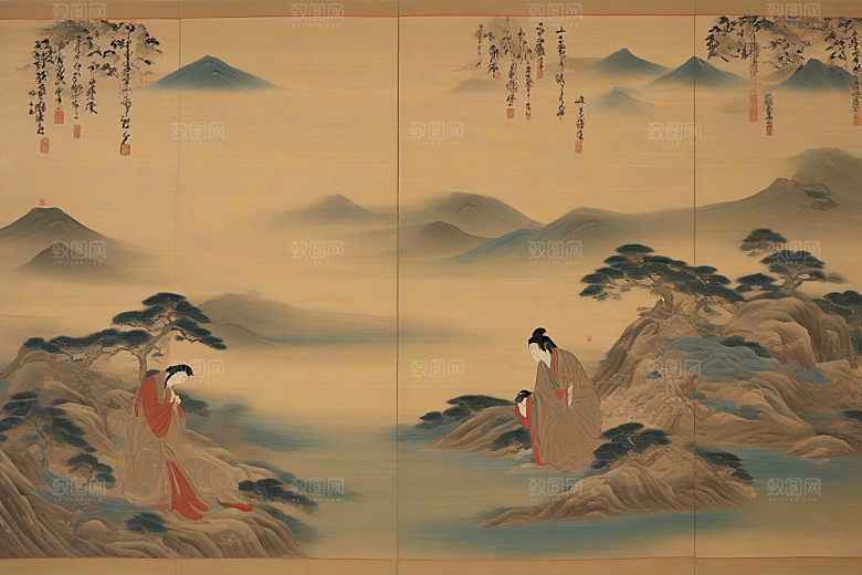 画意纷飞古代东方风景中的浪漫传奇