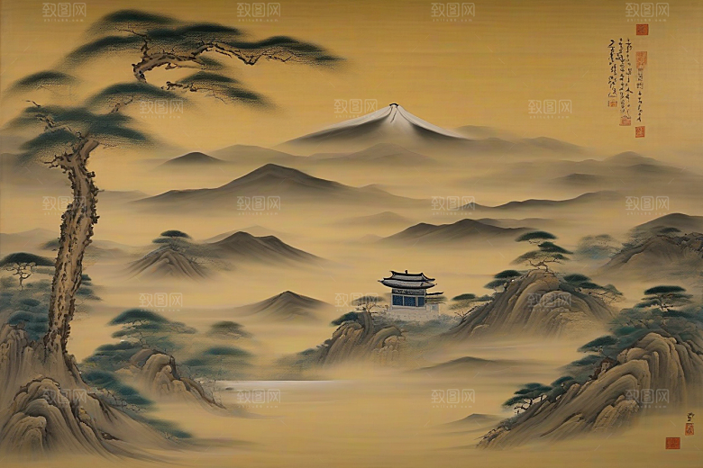 萦绕心间古老东方风景中的动人爱恋