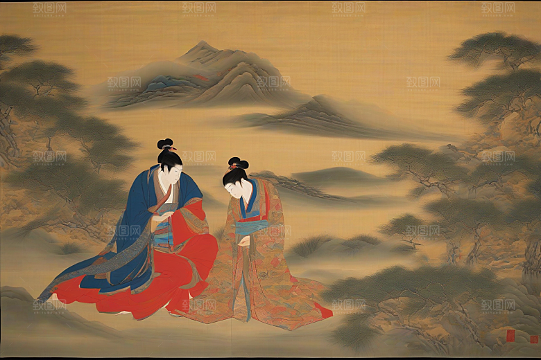 萦绕心间古老东方风景中的动人爱恋