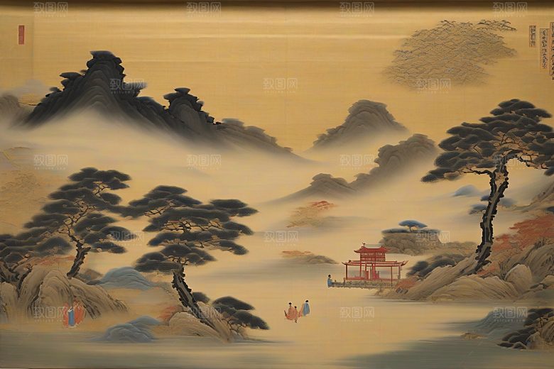 萦绕心间古老东方风景中的动人爱恋