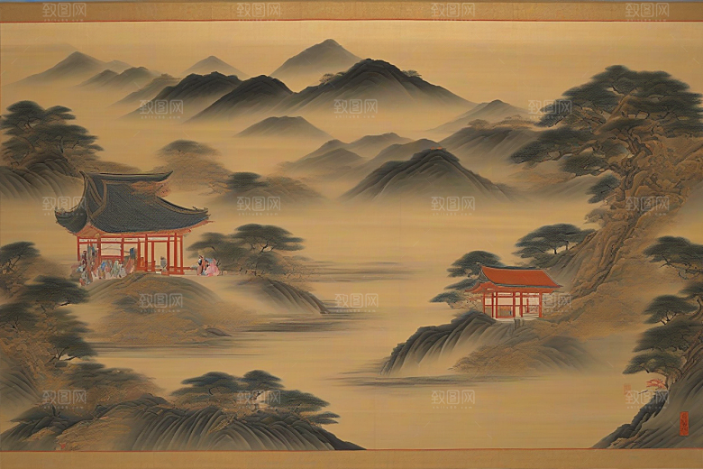 萦绕心间古老东方风景中的动人爱恋