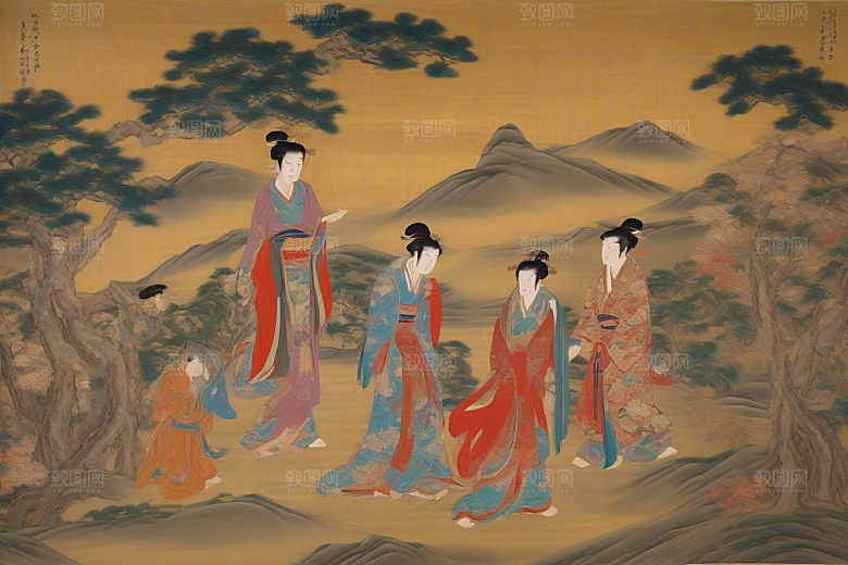 萦绕心间古老东方风景中的动人爱恋
